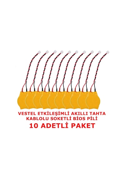 Vestel Uyumlu Etkileşimli Akıllı Tahta Kablolu Soketli Bios Pili 10 Adet Vestel Uyumlu Etkileşimli Akıllı Tahta Kablolu Soketli Bios Pili 10 Adet