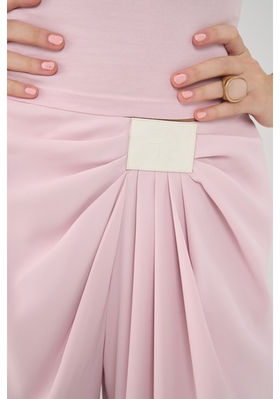 Mai Studios Loose Pile Detaylı Pembe Dökümlü Pantolon