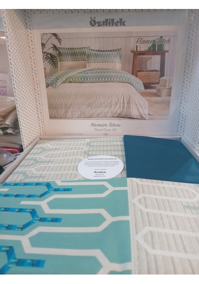 Özdilek Flame Stıtch Mavi %100 Pamuk Tek Kişilik Nevresim Takımı