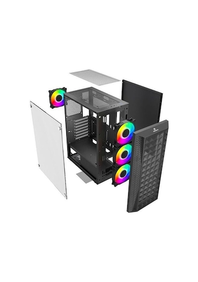 Gamebooster GB-G2616B FRGB USB 3.0 ATX Mid Tower Oyuncu Kasası