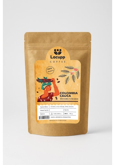 Lacupp - Colombia/cauca Kolombiya - Öğütülmüş Filtre Kahve - 100 Gr 100% Arabica Filtre