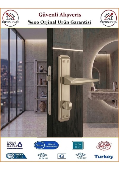 Sofuoğlu Uzay Aynalı Kapı Kolu - Nikel Saten - Wc Banyo - Sağ