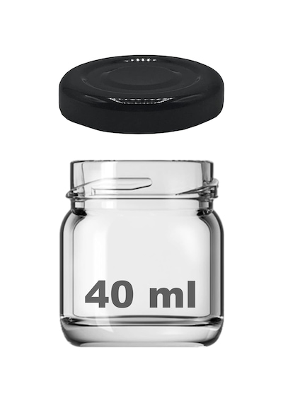 Afracam 40 Ml Farklı Boyutlarda Kavanoz 40 Cc Konserve Metal Kapaklı Cam Kavanoz 6 Adet Şeffaf, 40 Cc Diğer