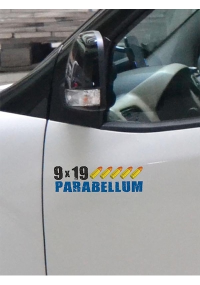 9x19 Parabellum Folyo Etiket - 21 X 7 Cm