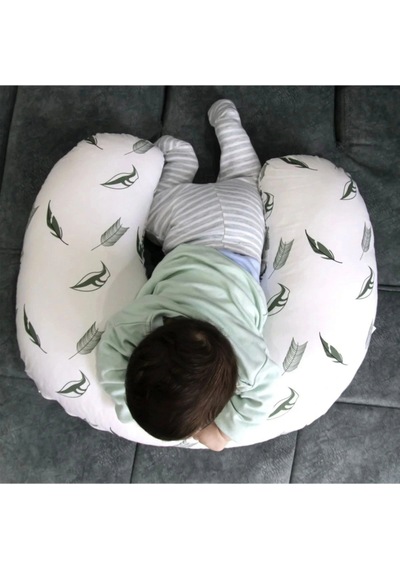 Babyjem Emzirme Ve Destek Minderi 082 Yeni Gri Çiçek