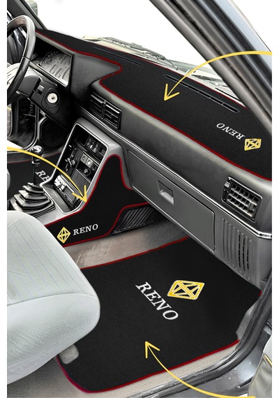 Renault Broadway R9 / R11 Uyumlu Oto Halı Paspas & Torpido Koruma Halısı & Vites Konsol Yan Koruma Halısı
