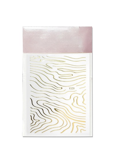 Parlak Gold Şerit Tırnak Sticker Şerit Tırnak Etiketi Nail Art 1329