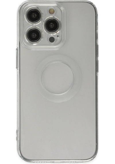 Newface Apple Uyumlu iPhone 14 Pro Kılıf Santa Lens Silikon - Şeffaf Şeffaf