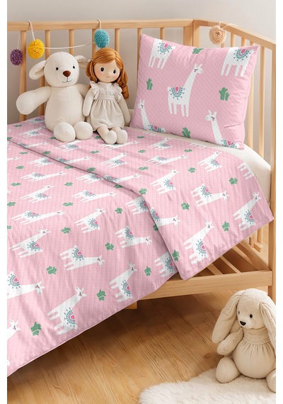 Evimde Bambaşka Lama Pembe Pastel Kız Çocuk Pike Takımı - Sevimli Alpaka Mint Bebek Odası Yatak Örtüsü - 160x220 CM Evimde Bambaşka Lama Pembe Pastel Kız Çocuk Pike Takımı - Sevimli Alpaka Mint Bebek Odası Yatak Örtüsü - 160x220 CM