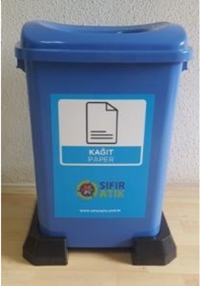 Sıfır Atık Geri Dönüşüm Atık Kağıt Atık Kovası 50 Lt