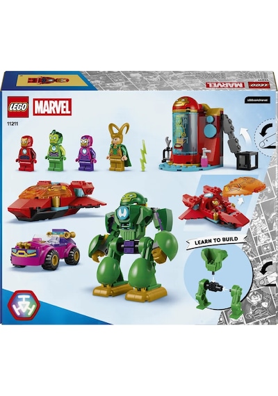 LEGO® ǀ Marvel Loki - Iron Man Takımına Karşı 11211 - 4+ için Minifigür İçeren Oyuncak Yapım Seti (204 Parça)