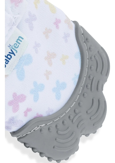 Babyjem Bebek Diş Kaşıyıcı Eldiveni Kelebek Gri