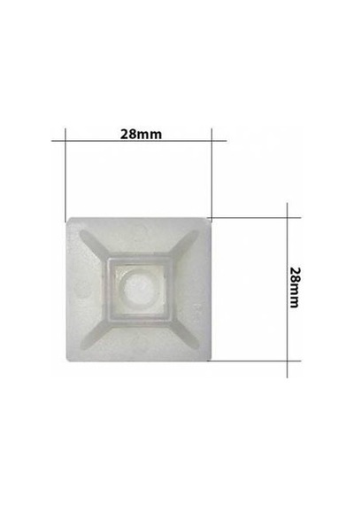 Gwest Yapışkanlı Kroşe 28mm x 28mm - Beyaz - 50 Adet
