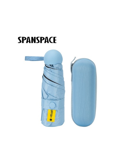 Spanspace Kompakt Kapsül Şemsiye 6 Telli Saklama Kutulu, Mavi