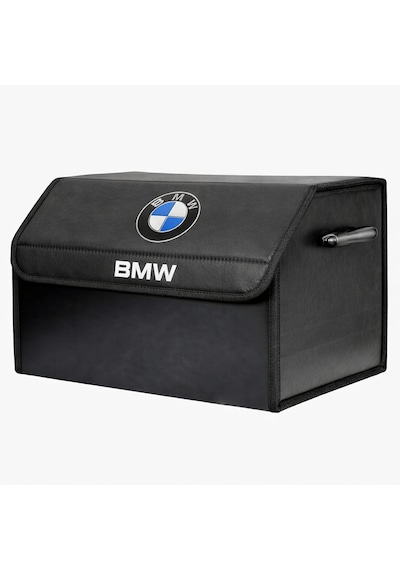 Bmw Marka Logolu Oto Bagaj Organizer Çanta Oto Bagaj Çantası 2 Bölmeli Suni Deri 48 Cm X 31 Cm X 29 Cm