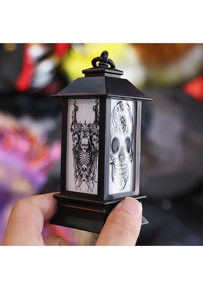 Halloween Korku Işığı Pilli Led Fener, 15cm X 5cm X 1 Adet 0-99