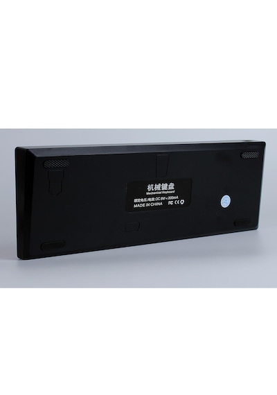 H61k Mini Mekanik Kablolu Gaming Oyuncu Klavye Türkçe Q Blue Switch 12 Ad Rgb Led Işık Modlu 61 Tuşlu Siyah