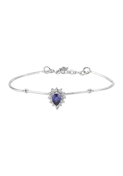 0,04 Karat Pırlantalı Safir Bileklik