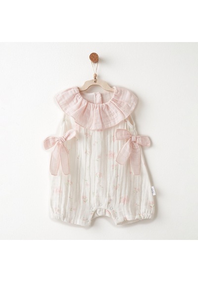 Andywawa Kız Bebek Tulum Romper Muslın Lovely Day Anw-ac26614 Ekru