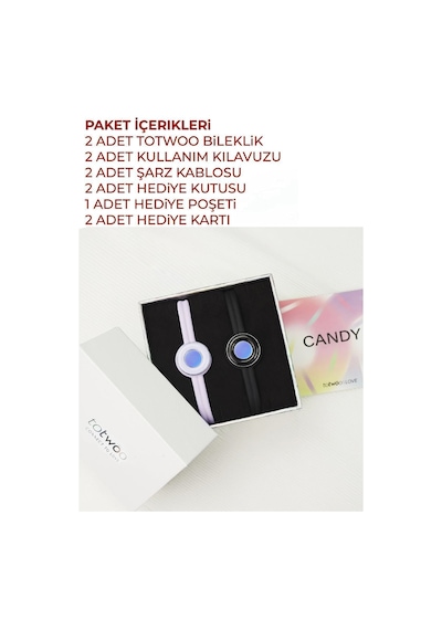 Totwoo Akıllı Dokunmatik Sevgili Mesafe Bilekliği