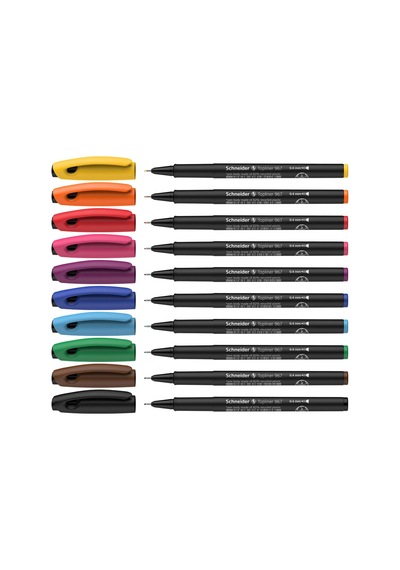 Topliner 967 Fineliner Çizgi Kalınlığı 0,4 Mm 10'lu Kutu Çeşitli
