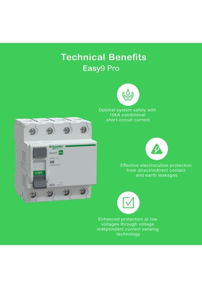 Şarj İstasyonları İçin Schneider Kaçak Akım Rölesi 22 KW