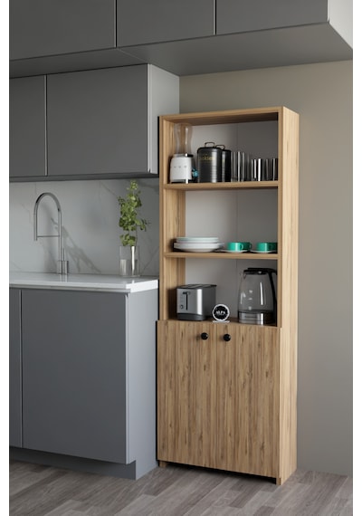 Kapaklı Çok Amaçlı Mutfak Dolabı 150x50x22 Cm - Raflı Erzak Dolabı Modern Depolama Ünitesi Atlantik Çam Kapaklı Çok Amaçlı Mutfak Dolabı 150x50x22 Cm - Raflı Erzak Dolabı Modern Depolama Ünitesi Atlantik Çam