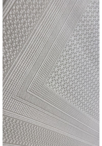 Çam Halı Miras 6818 Beyaz Enti Halı Modern Desenli Makine Halısı