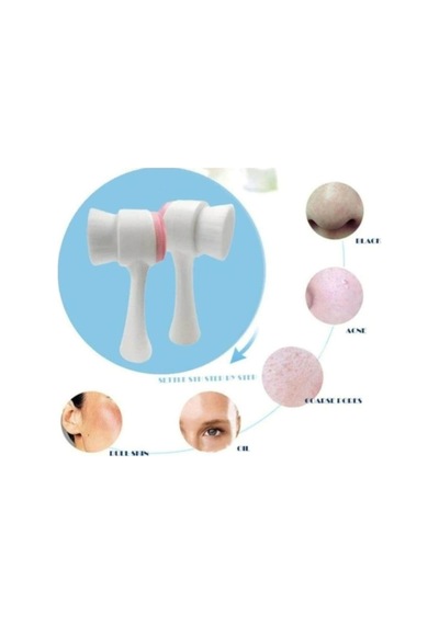 Çift Taraflı Yüz Cilt Gözenek Temizleme Fırçası Peeling Fırça