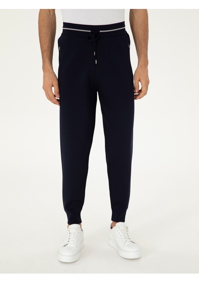 Cacharel Lacivert Jogging Fit Triko Pantolon