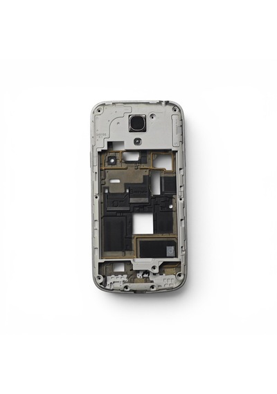 Samsung İ9190 Kasa Samsung Galaxy Uyumlu S4 Mini Gri Renk Orta Kasa Çıtalı On Off Ses Tuş Kamera Lens Gri Silver