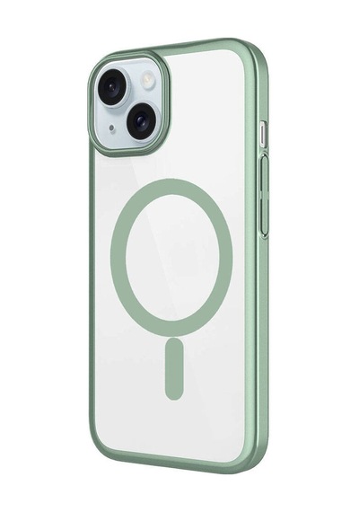 Apple Uyumlu iPhone 15 Plus Kılıf Wireless Şarj Özellikli Sert Pc Mat Riksos Magsafe Kılıf