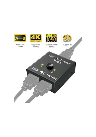 4K Hdmi Çoklayıcı Çoğaltıcı 2 Yönlü Splitter Switch MG-2162