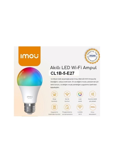 Akıllı Led Wifi Ampul / Çok Renkli - Ayarlanabilir Işık - Programlama Ve Zamanlama - Uygulama Üzerinden Kontrol - E27 Duy
