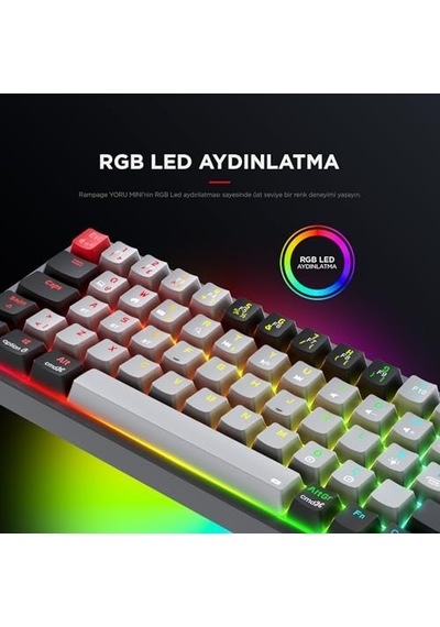 Rgb Işıklı Gaming Oyuncu Klavyesi Red Switch Kablolu Gamer Klavye Diğer