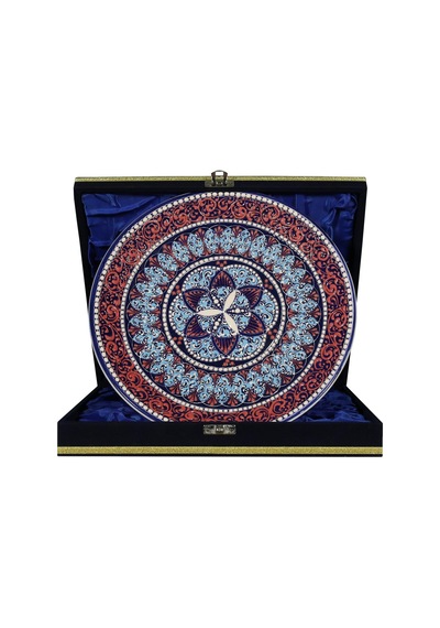 E38 El İşçiliği Çini Tabak 25 Cm - 6678