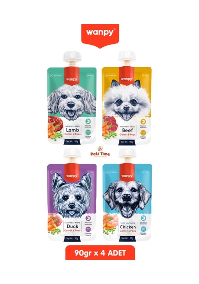 Kolajen Destekli Hipoalerjenik Yavru Kuzulu Köpek Maması 3kg + 4 Adet Wanpy Ezme 90gr