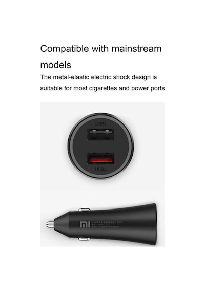 Xiaomi Mi Çift Usb 37W Hızlı Şarj Destekli Araç Şarj Cihazı Siyah