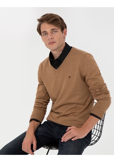 Pierre Cardin Erkek Camel Melanj Triko Kazak 50248554-vr122 Camel Melanj Pierre Cardin Erkek Camel Melanj Triko Kazak 50248554-vr122 Camel Melanj