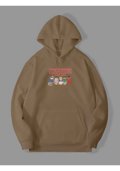 Harmandar 3 İplik Stranger Cats Baskılı Kemik Kanguru Cepli Kapüşonlu Sweatshirt Hoodie Strangercatskemiksweat Harmandar 3 İplik Stranger Cats Baskılı Kemik Kanguru Cepli Kapüşonlu Sweatshirt Hoodie Strangercatskemiksweat