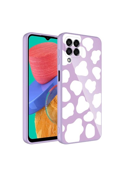 Galaxy M33 Kılıf Kamera Korumalı Desenli Sert Silikon Zore Epoksi Kapak NO6