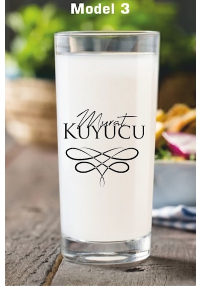 Kişiye Özel İsme Özel İsim Yazılı Rakı Bardağı Kadehi