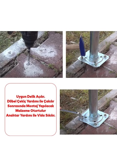 8 Adet Saplamalı Gömlek Çelik Dübel M6x65 Mm Raf Montaj Bağlantı Zemin Monte Betona Asma Aparat