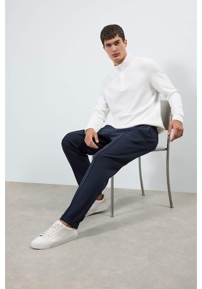 Defacto Regular Fit Dik Yaka Yarım Fermuarlı Sweatshirt F2821ax25auwt34 Beyaz
