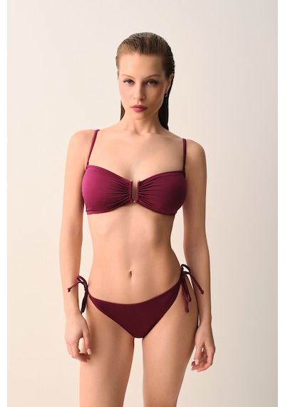 Suwen İnce Bağcıklı Bikini Alt Sbn26991c1283 Vişne