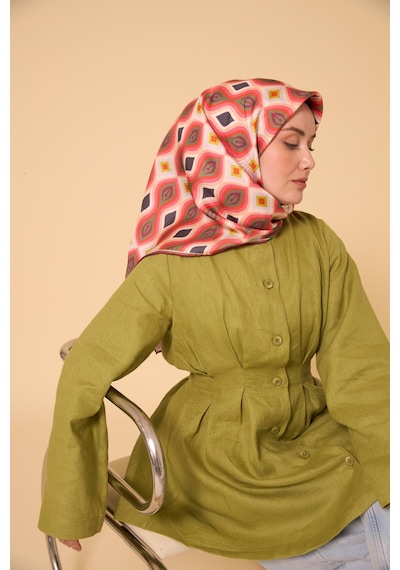 Silk Home Twill İpek Eşarp 11470-23 Yeşil, Mercan, Antrasit, Pembe, Asit, Beyaz