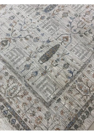 Merinos Halı Valeria 91001 060 Serisi Salon Oturma Yatak Odası Halısı Krem - Gri