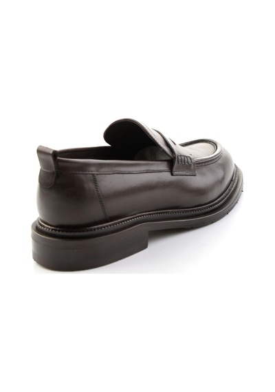 Kahve Antik Hakiki Deri Erkek Loafer Ayakkabı E01600301341