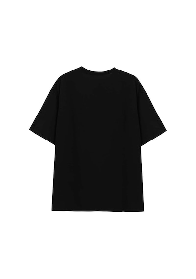 Unisex Neighbor's Ukiyo E Baskılı T-shirt Siyah