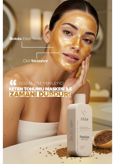 Uraw Keten Tohumlu Soyulabilir Arındırıcı ve Sıkılaştırıcı Maske 150 ML